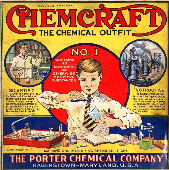 Framed Print : The Porter Chemical Company 1920s USA rklf Chemcraft Chemistry sets boys science itnt Framed Print : The Porter Chemical Company 1920s USA rklf Chemcraft Chemistry sets boys science itnt