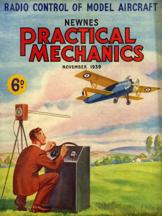 Framed Print : Practical Mechanics 1939 1930s UK magazines model aeroplanes remote control flying Framed Print : Practical Mechanics 1939 1930s UK magazines model aeroplanes remote control flying
