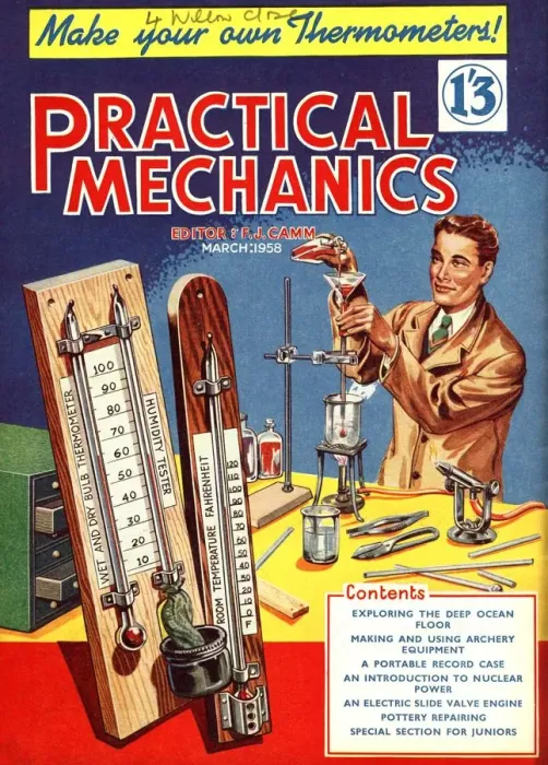 Framed Print : Practical Mechanics 1950s UK chemistry sets thermometers chemicals bunson burners Framed Print : Practical Mechanics 1950s UK chemistry sets thermometers chemicals bunson burners