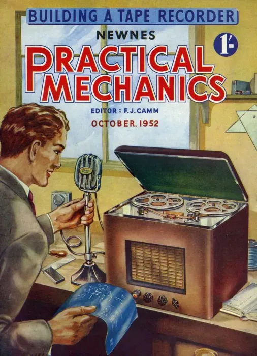 Framed Print : Practical Mechanics 1952 1950s UK magazines hifi tape recorders Framed Print : Practical Mechanics 1952 1950s UK magazines hifi tape recorders