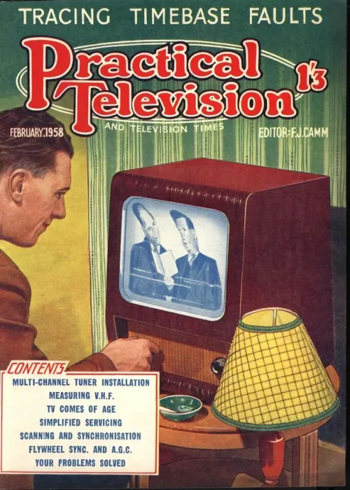Framed Print : Practical Television 1950s UK televisions diy magazines do it yourself