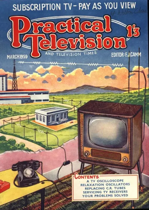 Framed Print : Practical Television 1950s UK visions of the future televisions pay per view diy
