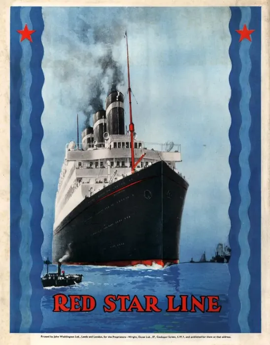 Framed Print : Red Star Lines 1930s USA cruises ships ocean liners nautical Framed Print : Red Star Lines 1930s USA cruises ships ocean liners nautical