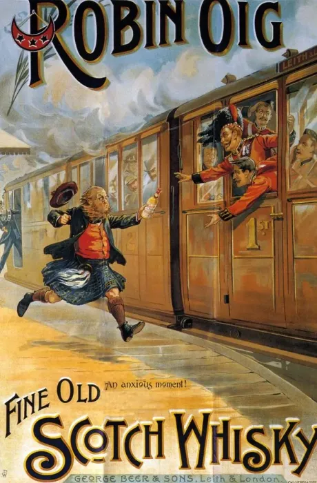 Framed Print : Robin Oig 1898 1890s UK whisky alcohol whiskey advert Scottish Scotch stations trains Framed Print : Robin Oig 1898 1890s UK whisky alcohol whiskey advert Scottish Scotch stations trains