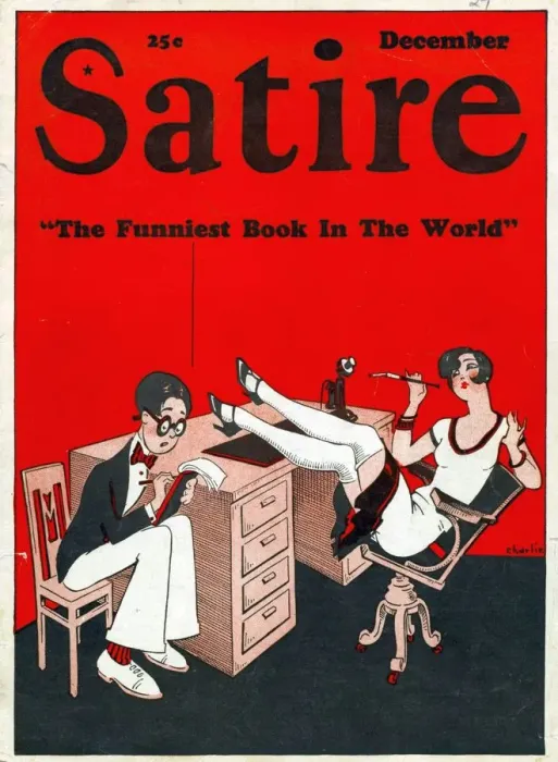 Framed Print : Satire 1927 1920s USA secretaries magazines secretary
