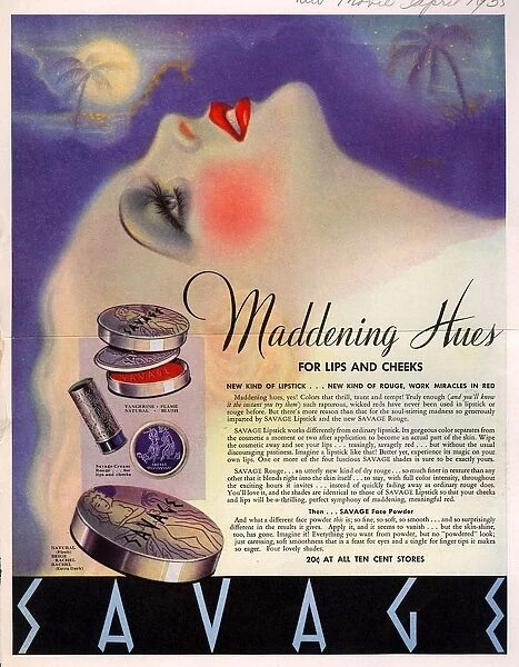 Savage 1930s USA make-up makeup make up womens iws