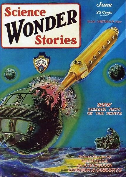 Science Wonder Stories 1929 1920s USA magazines pulp fiction space pulps