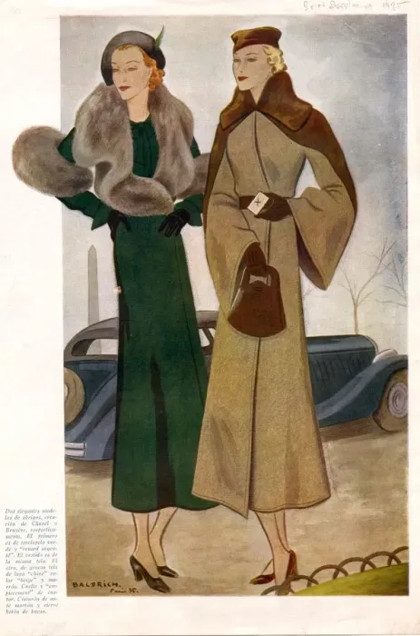 Framed Print : Spanish Fashion Coats 1935 1930s Spain cc womens coats Framed Print : Spanish Fashion Coats 1935 1930s Spain cc womens coats
