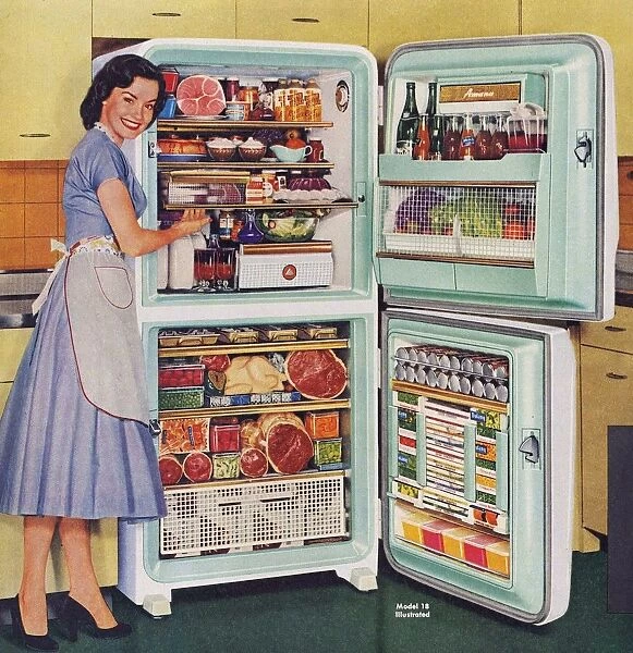 Stor-Mor 1950s UK fridges freezers housewife housewives woman women kitchens refridgerators