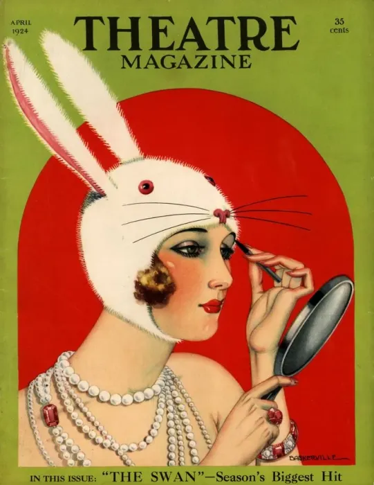 Framed Print : Theatre Magazine 1924 1920s USA magazines rabbits bunny girls make up makeup Framed Print : Theatre Magazine 1924 1920s USA magazines rabbits bunny girls make up makeup