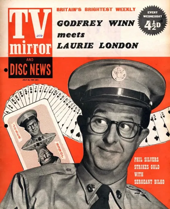 Framed Print : TV Mirror 1958 1950s UK Phil Silvers magazines sergeant sergeant bilko comedians