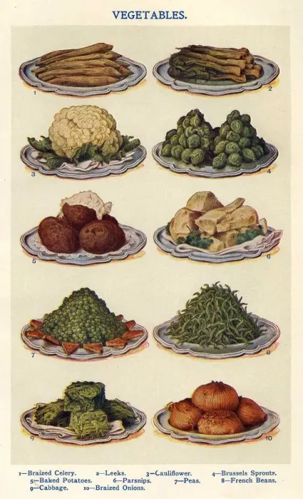 Framed Print : Vegetables 1900s UK Isabella Beeton Mrs Beetons Book of Household Management cooking Framed Print : Vegetables 1900s UK Isabella Beeton Mrs Beetons Book of Household Management cooking