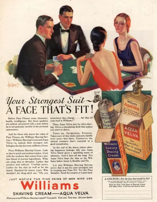 Framed Print : Williams 1920s USA aftershave bridge playing cards games mens Framed Print : Williams 1920s USA aftershave bridge playing cards games mens