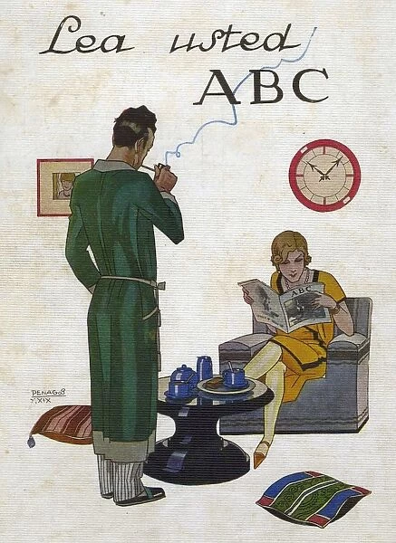 Woman reading ABC Magazine 1930 1930s Spanish cc abc reading
