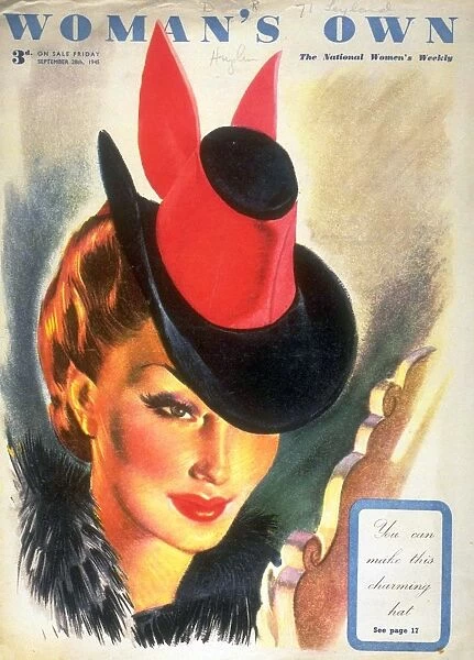 Womans Own 1945 1940s UK womens hats portraits magazines