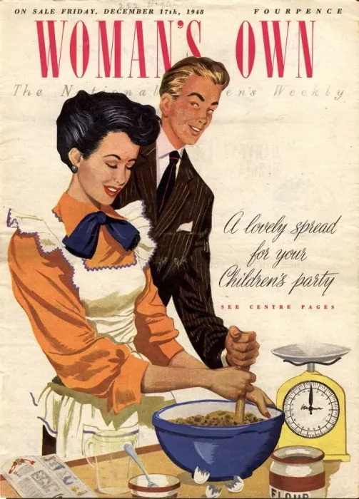 Framed Print : Womans Own 1948 1940s UK cooking housewives housewife baking magazines Framed Print : Womans Own 1948 1940s UK cooking housewives housewife baking magazines