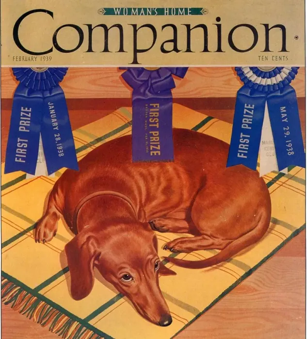 Framed Print : Womans Home Companion 1930s USA dogs magazines