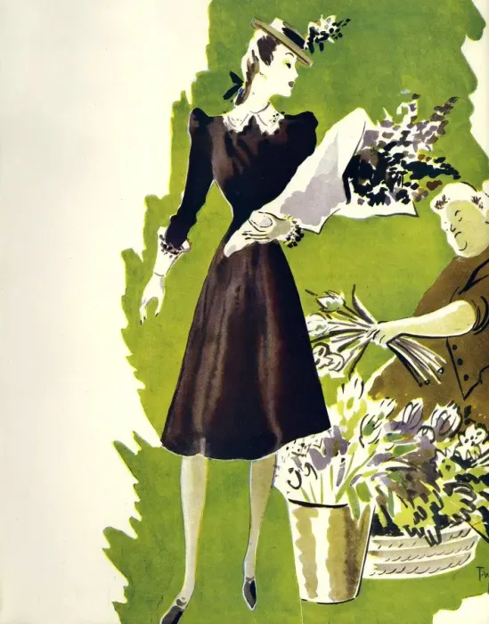 Framed Print : Womens Fashion 1930s 1939 1930s UK flowers flower sellers womens Framed Print : Womens Fashion 1930s 1939 1930s UK flowers flower sellers womens