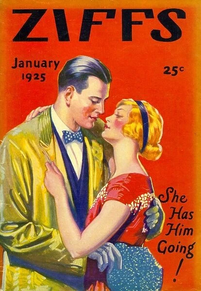 Ziffs 1925 1920s USA kissing magazines hugging