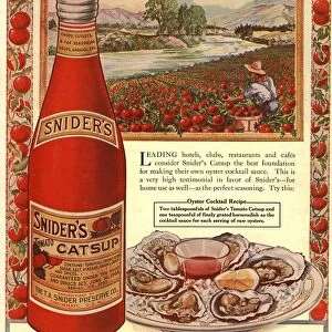 1900s USA tomato sauce catsup sniders oysters tomatoes