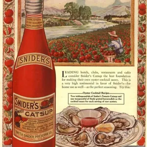 1900s USA tomato sauce catsup sniders oysters tomatoes