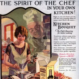 1910s USA cooking kitchens bouquets housewives housewife woman women in kitchens