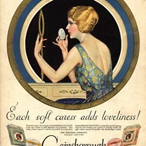 1910s USA pampering make-up makeup gainsborough face powder