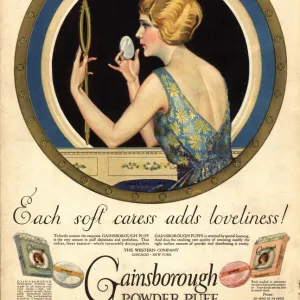 1910s USA pampering make-up makeup gainsborough face powder