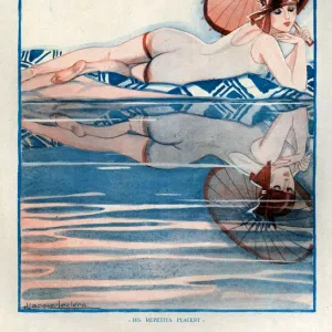 1920s, France, La Vie Parisienne, Magazine Plate