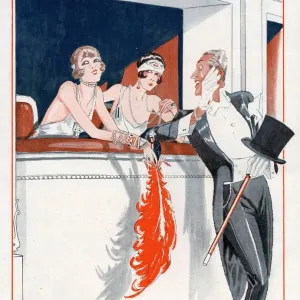 1920s Parisian Evening Wear Print 1920s Parisian Evening Wear Print