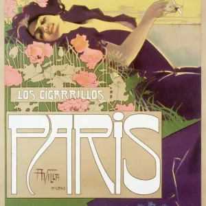 1920s UK Art Nouveau Print: Women Smoking Los Cigarillos in Paris 1920s UK Art Nouveau Print: Women Smoking Los Cigarillos in Paris