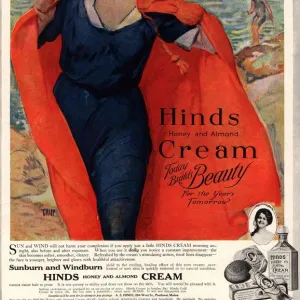 1920s UK sunburn windburn hinds cream skin care skincare