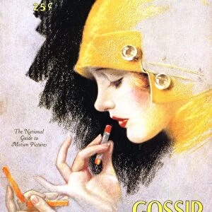 1920s USA photoplay lipsticks putting on magazines