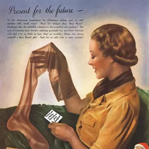 1930s UK bear brand crepe luxury stockings womens hosiery nylons