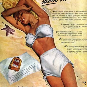 1940s USA Tartan Suntans Print