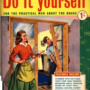 1950s UK DIY Doors Plastering Decorating Print 1950s UK DIY Doors Plastering Decorating Print