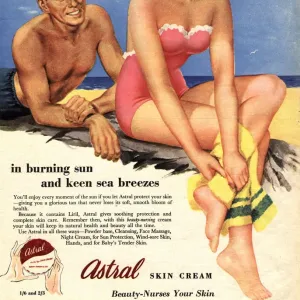 1950s UK sun creams lotions tan tanning sunburn astral suntans sunbathing