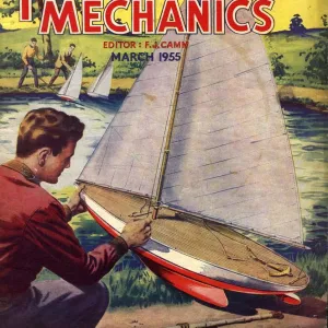 1955 1950s UK practical mechanics model boats ponds sailing hobbies magazines