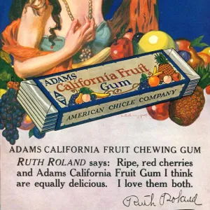 Adams California Fruit Gum 1910s USA chewing gum sweets