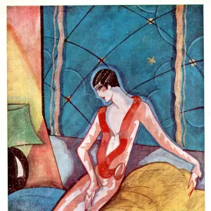 Art Deco Woman 1920s France La Esfera cc art deco illustrations Portraits