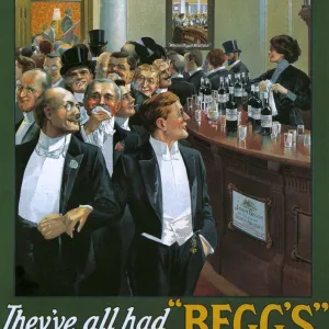 Beggs 1912 1910s UK whisky alcohol whiskey advert Beggs Scotch Scottish bars