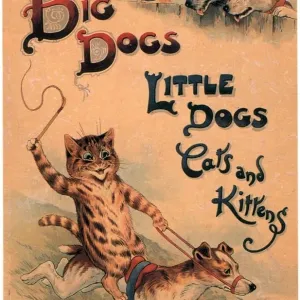 Big Dogs Little Dogs Cats and Kittens Print 1910s UK illustration Big Dogs Little Dogs Cats and Kittens Print 1910s UK illustration