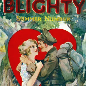 Blighty 1918 1910s UK first issue ww1 uniforms magazines hugging