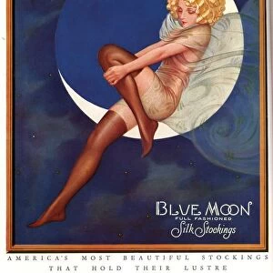 Blue Moon Silk stockings 1920s USA womens glamour pin-ups nylons hosiery