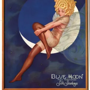 1920s Blue Moon Silk Stockings Print 1920s Blue Moon Silk Stockings Print