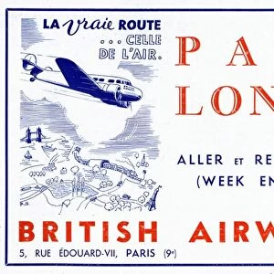 British AirwaysLa Vie Parisienne 1930s France planes fares aeroplanes
