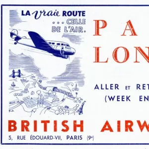 British AirwaysLa Vie Parisienne 1930s France planes fares aeroplanes