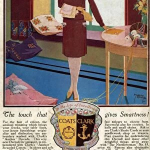 Coats and Clark 1920s UK CC womens art deco threads womens fabrics