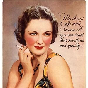 Craven A 1937 1930s USA womens fashion cigarettes smoking