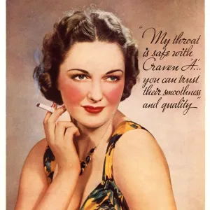 Craven A 1937 1930s USA womens fashion cigarettes smoking